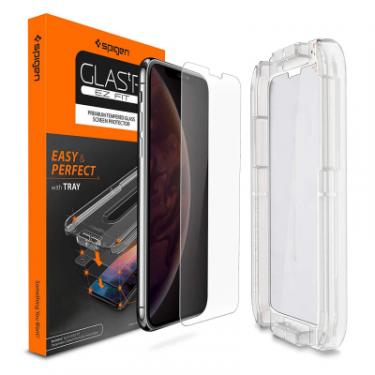 Стекло защитное Spigen iPhone XR Glass "Glas.tR EZ Fit" (1Pack) Фото 1
