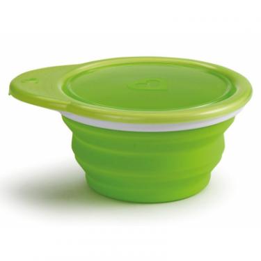 Набор детской посуды Munchkin Тарелка дорожная Go Bowl зеленая Фото
