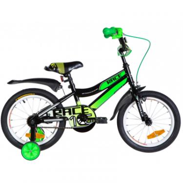 Детский велосипед Formula 16" RACE рама-9" St 2020 черно-зеленый с белым Фото