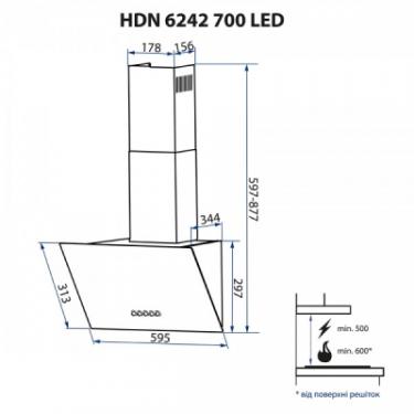 Вытяжка кухонная Minola HDN 6242 IV 700 LED Фото 11