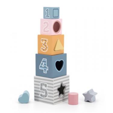 Развивающая игрушка Viga Toys Кубики PolarB Сортируем и складываем Фото