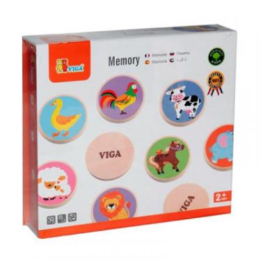 Развивающая игрушка Viga Toys Мемори-зверята, 32 карточки Фото 1