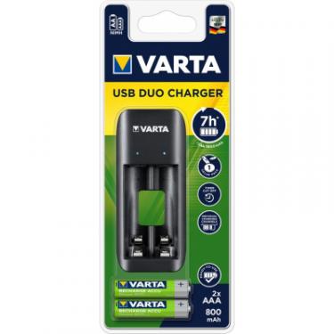 Зарядное устройство для аккумуляторов Varta Value USB Duo Charger +2*AAA 800mAh Фото