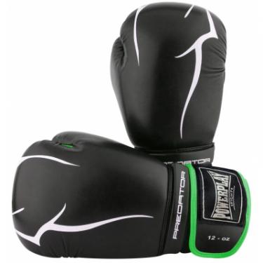 Боксерские перчатки PowerPlay 3018 8oz Black/Green Фото 5