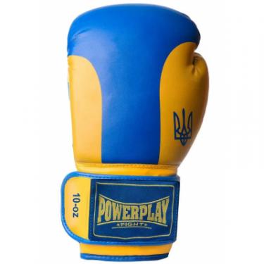 Боксерские перчатки PowerPlay 3021 Ukraine 8oz Blue/Yellow Фото 2
