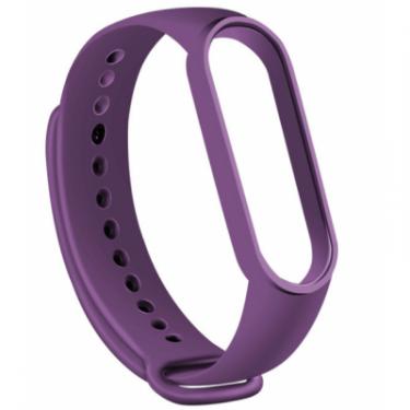 Ремешок для фитнес браслета BeCover Silicone для Xiaomi Mi Smart Band 5 Purple Фото 1