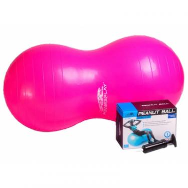 Мяч для фитнеса PowerPlay 4004 (90*45см) Pink + насос Фото