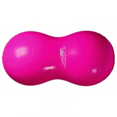 Мяч для фитнеса PowerPlay 4004 (90*45см) Pink + насос Фото 1
