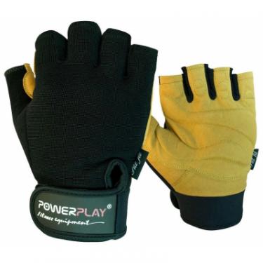 Перчатки для фитнеса PowerPlay 1574 S Black/Brown Фото