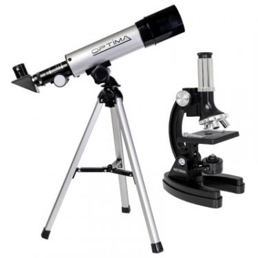 Микроскоп Optima Universer 300x-1200x + Телескоп 50/360 AZ в кейсе Фото 1