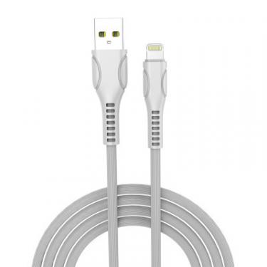 Дата кабель ColorWay USB 2.0 AM to Lightning 1.0m line-drawing white Фото