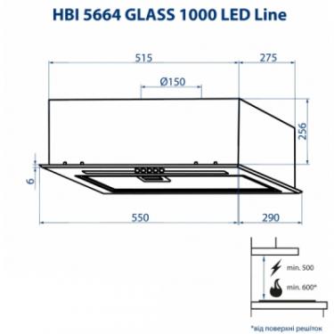 Вытяжка кухонная Minola HBI 5664 BL GLASS 1000 LED Line Фото 8