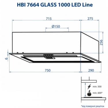 Вытяжка кухонная Minola HBI 7664 WH GLASS 1000 LED Line Фото 9