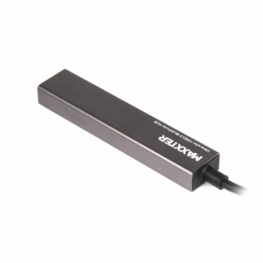 Концентратор Maxxter USB 3.0 Type-A 4 ports grey Фото 1