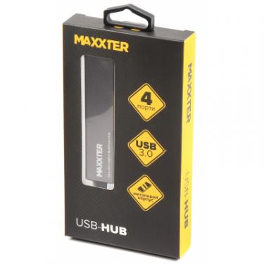 Концентратор Maxxter USB 3.0 Type-A 4 ports grey Фото 2
