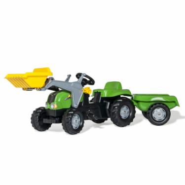 Веломобиль Rolly Toys Трактор с прицепом и ковшом rollyKid-X зелено-желт Фото