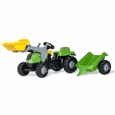 Веломобиль Rolly Toys Трактор с прицепом и ковшом rollyKid-X зелено-желт Фото 1