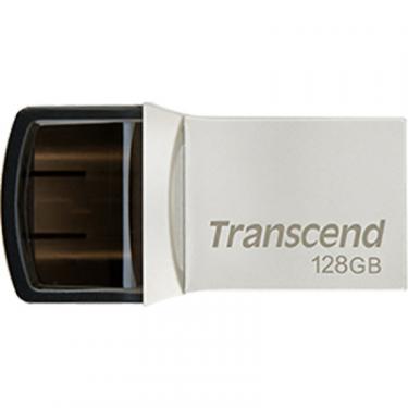 USB флеш накопитель Transcend 128GB JetFlash 890 Silver USB 3.1/Type-C Фото
