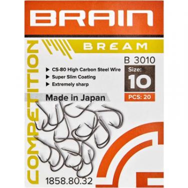 Крючок Brain fishing Bream B3010 10 (20 шт/уп) Black Nickel Фото 1