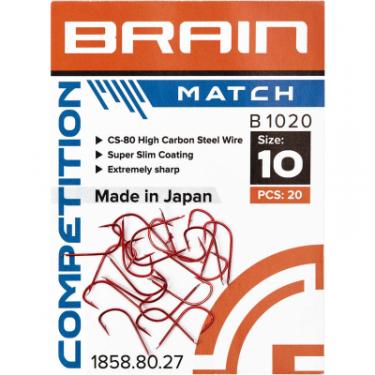 Крючок Brain fishing Match B1020 14 (20 шт/уп) Red Фото 1
