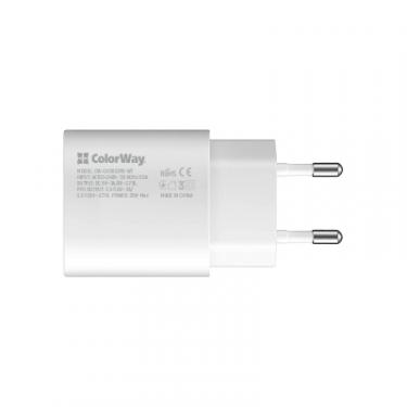 Зарядное устройство ColorWay Power Delivery Port PPS USB Type-C (25W) white Фото 1