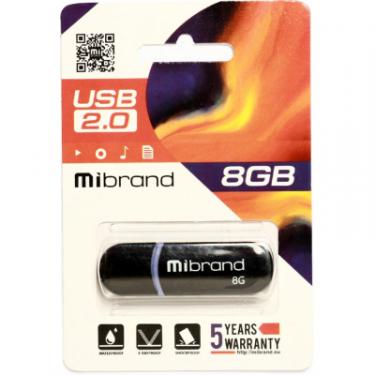 USB флеш накопитель Mibrand 8GB Panther Black USB 2.0 Фото 1