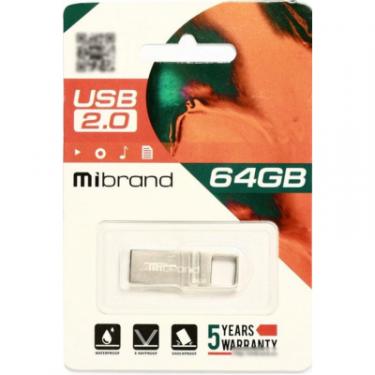 USB флеш накопитель Mibrand 8GB Shark Silver USB 2.0 Фото 1