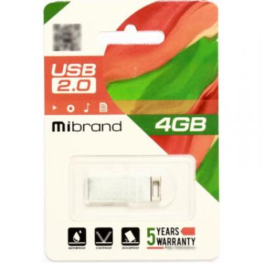 USB флеш накопитель Mibrand 4GB Сhameleon Silver USB 2.0 Фото 1
