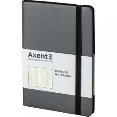 Блокнот Axent Partner Soft, 125х195, 96л, клет, серый Фото 2
