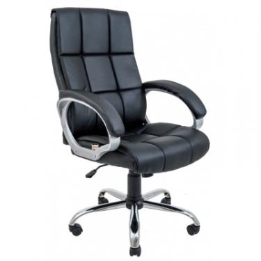 Офисное кресло Richman Аризона хром М-1 чорное Фото 1