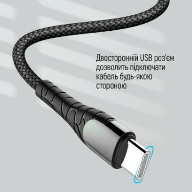 Дата кабель ColorWay USB-C to USB-C 2.0m PD Fast Charging 65W 3A grey Фото 4