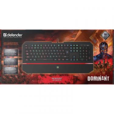 Клавиатура Defender Dominant GK-092L RGB USB Ru Black Фото 8