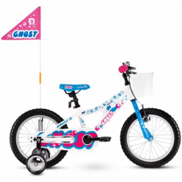 Детский велосипед Ghost Powerkid 16" 2021 біло-синьо-рожевий Фото