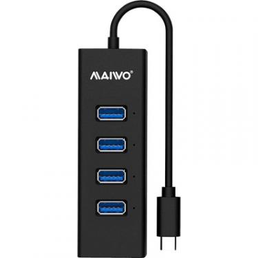 Концентратор Maiwo USB Type-C to 4х USB3.0 cable 15 cm Фото