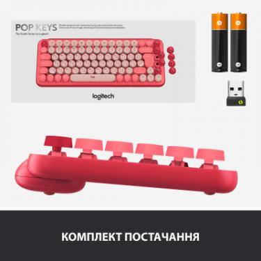Клавиатура Logitech POP Keys Wireless Mechanical Keyboard Rose Фото 7