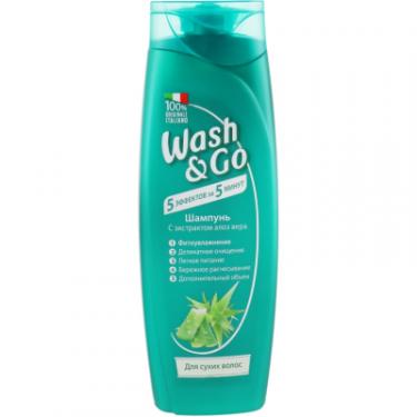 Шампунь Wash&Go для сухого волосся з екстрактом алое вера 400 мл Фото