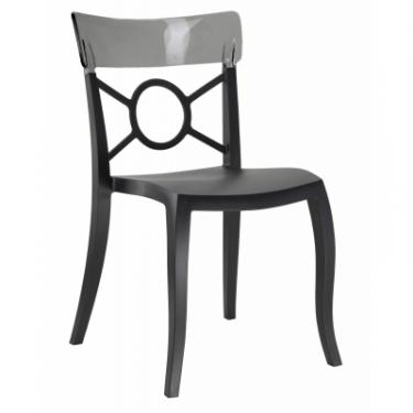 Кухонный стул PAPATYA o-pera-s сидіння чорне, верх прозоро-дим Фото