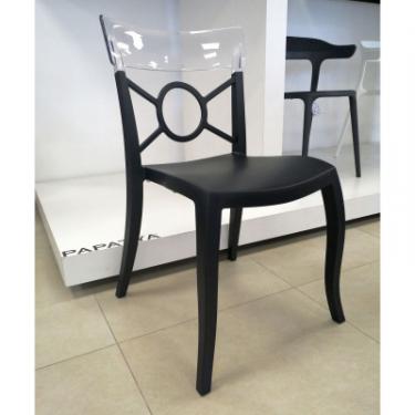 Кухонный стул PAPATYA o-pera-s сидіння чорне, верх прозоро-дим Фото 1