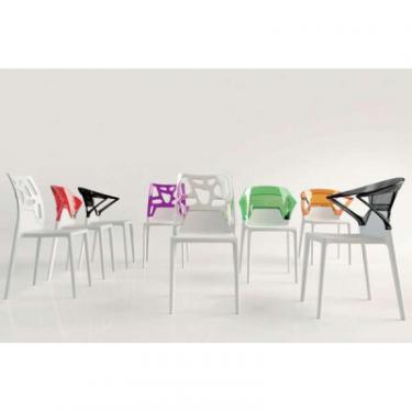 Кухонный стул PAPATYA ЕГО-РОК, сидіння біле, верх прозоро-зелений Фото 2