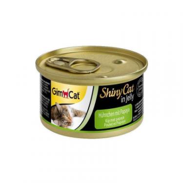 Консервы для кошек GimCat Shiny Cat курка і папайя 70 г Фото