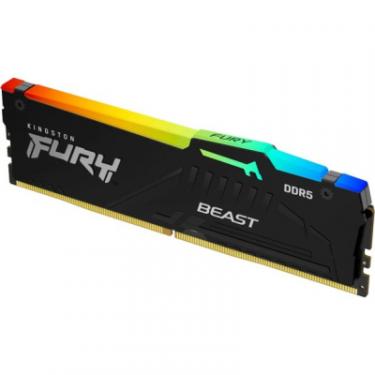 Модуль памяти для компьютера Kingston Fury (ex.HyperX) DDR5 16GB 5200 MHz Beast RGB AM5 Black Фото 1