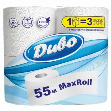 Туалетная бумага Диво Max Roll білий 55 м 2 шари 4 рулони Фото