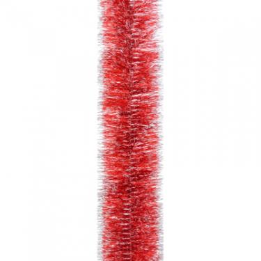 Мишура Novogod`ko 75 червона з срібними кінчиками 2 м Фото