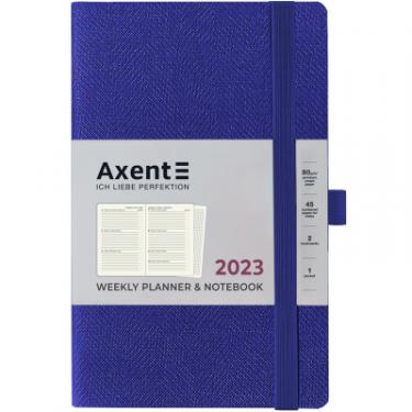 Еженедельник Axent 2023 Partner Soft Fabric 125x195 мм синій Фото