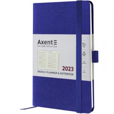 Еженедельник Axent 2023 Partner Soft Fabric 125x195 мм синій Фото 1