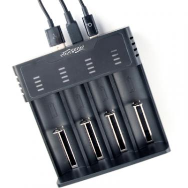 Зарядное устройство для аккумуляторов EnerGenie input:TYPE-C/Micro-USB, AAA/AA/...14650/18650, pow Фото 1