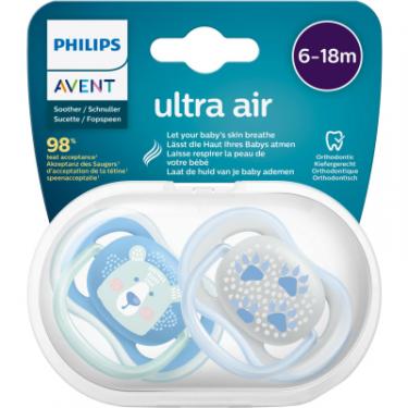 Пустышка Philips AVENT Ultra Air з декором для хлопчиків 6-18 міс. 2 шт. Фото