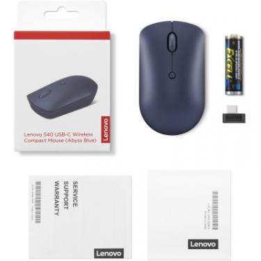 Мышка Lenovo 540 USB-C Wireless Abyss Blue Фото 6