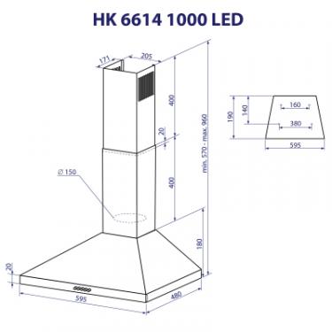 Вытяжка кухонная Minola HK 6614 I 1000 LED Фото 10