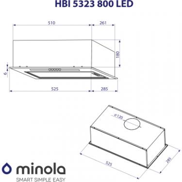 Вытяжка кухонная Minola HBI 5323 WH 800 LED Фото 9